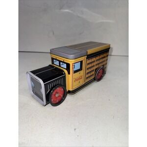 Coca Cola Delivery Truck Tin Box 1997‎ - Collectible w/ Metal Moving Wheels